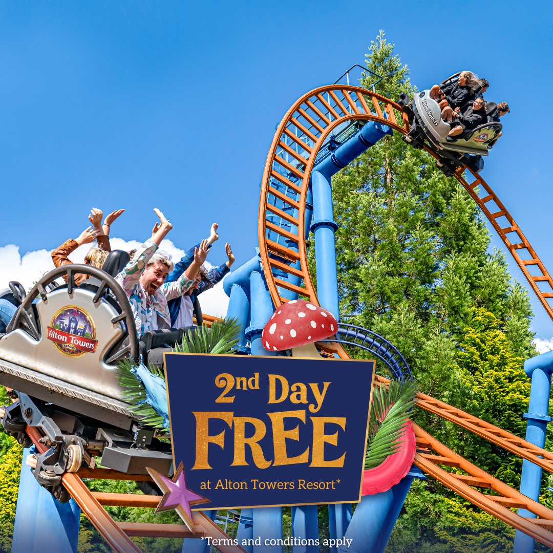 2nd Day Free at Alton Towers Resort